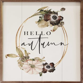 Hello Autumn Wreath White